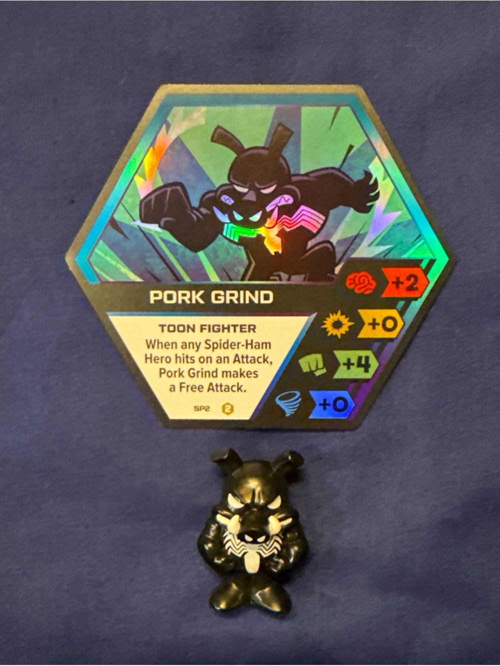Funko Marvel BattleWorld Pork Grind Symbiote Spider-Ham w/ Foil Card